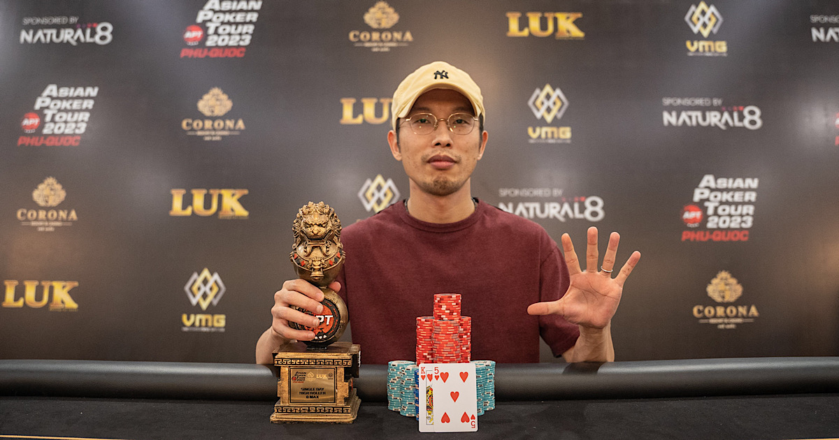 APTフーコック2023イベント#24 Single Day High Roller - 8 Max優勝者Xiaochun Shi